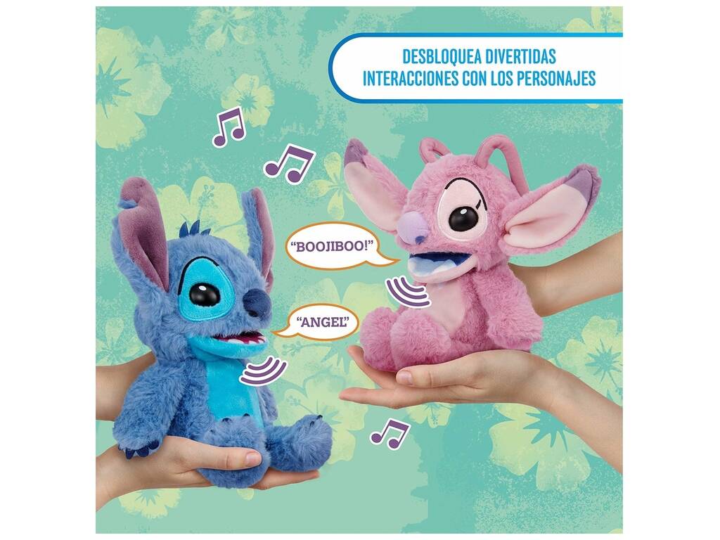 Peluche Disney Stitch Palm Puppetronics Stitch da 20 cm con suoni e azioni realistici
