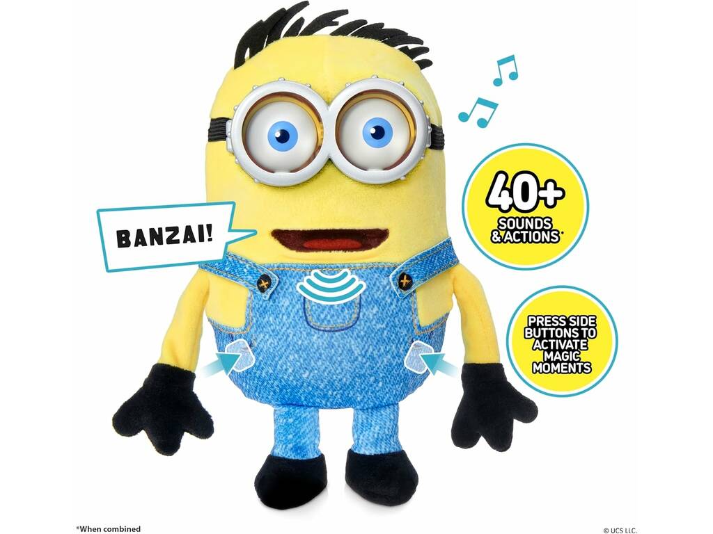 Peluche Minions & Monsters Henry de Puppetronics 20 cm avec sons et mouvements réalistes