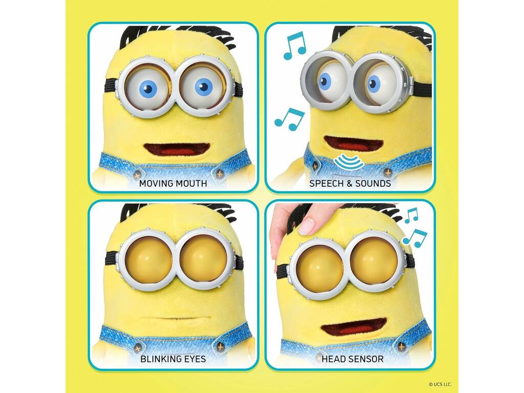Peluche Minions & Monsters Henry de Puppetronics 20 cm avec sons et mouvements réalistes
