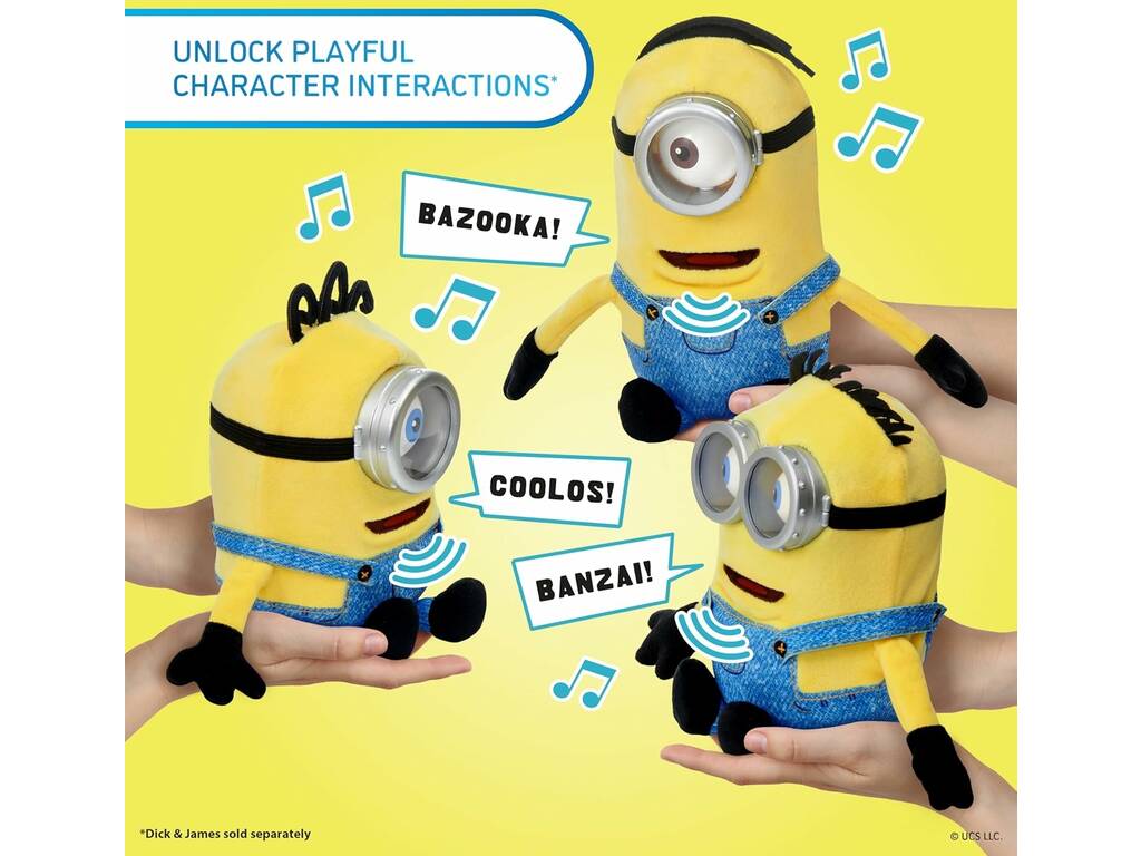Peluche Minions & Monsters Henry de Puppetronics 20 cm avec sons et mouvements réalistes
