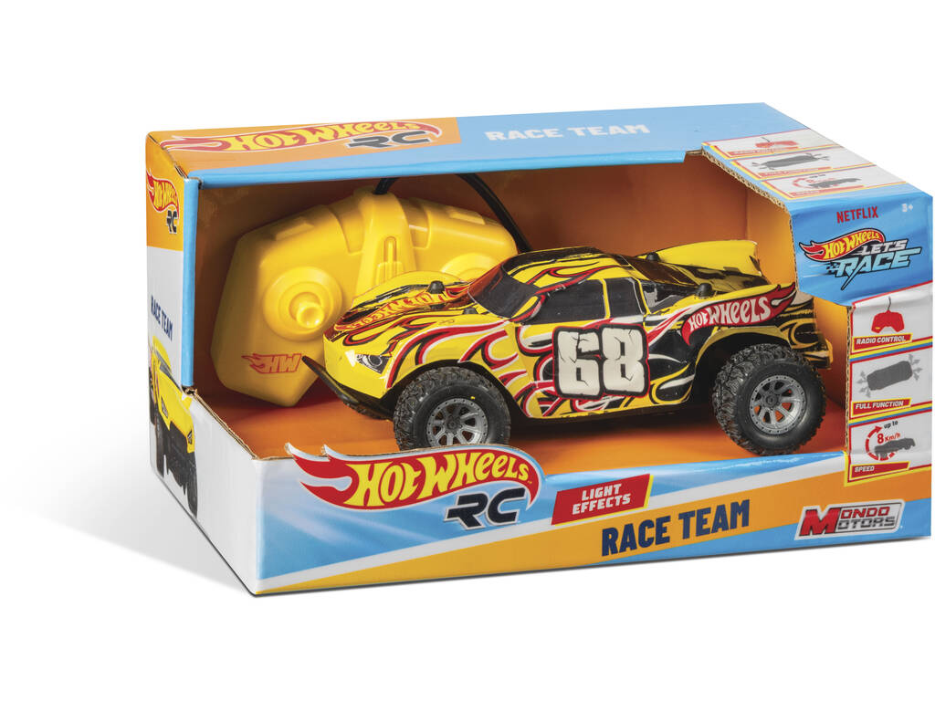 Radio Control Hot Wheels Let's Race Veículo Race Team de 16 cm