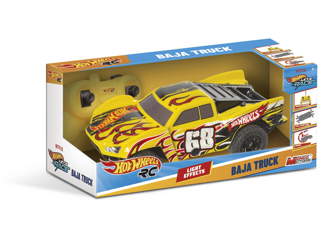 Radiocomando Hot Wheels Let's Race Veicolo Baja Truck da 18 cm