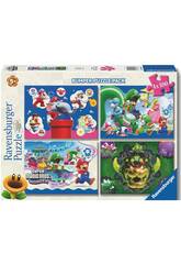 Puzzle 4x100 Bumper Pack Super Mario Bros Wonder