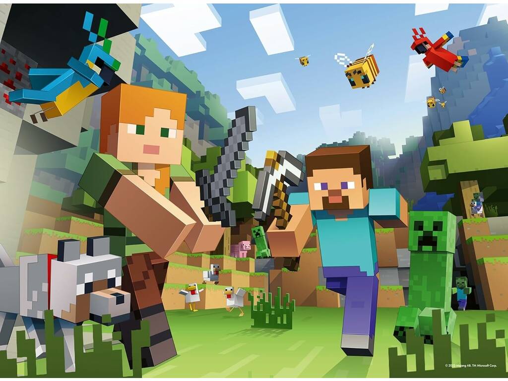 Puzzle XXL 100 Minecraft Steve et Alex