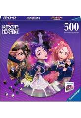 Puzzle Redondo 500 K-Pop Demon Hunters con Póster