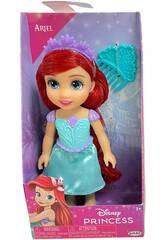 Princesas Disney Boneca Ariel de 15 cm com Pente