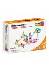 Picasso Tiles Set Mini Circuito Magnético de Canicas con 45 Piezas