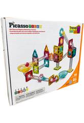 Picasso Tiles Mini Circuito de Canicas Magnético de 60 Piezas