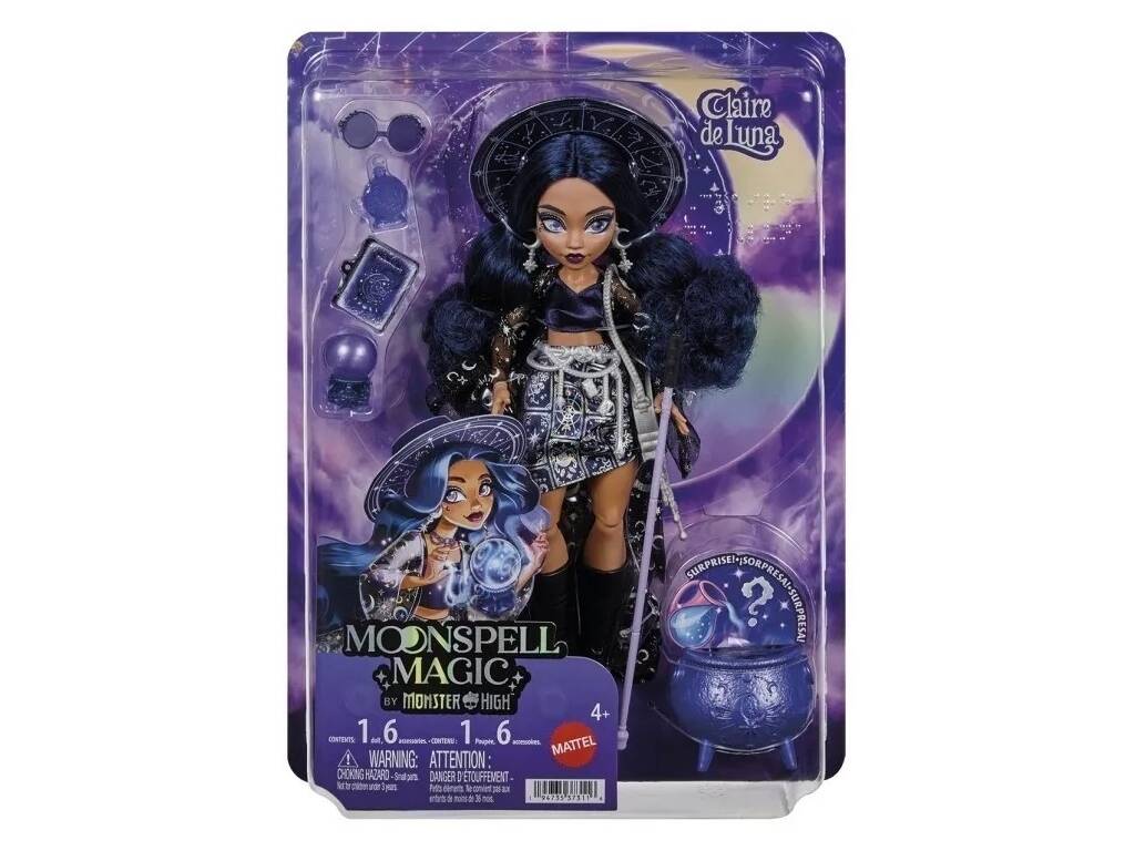 Monster High Moonspell Magic Muñeca Claire de Luna con Accesorios