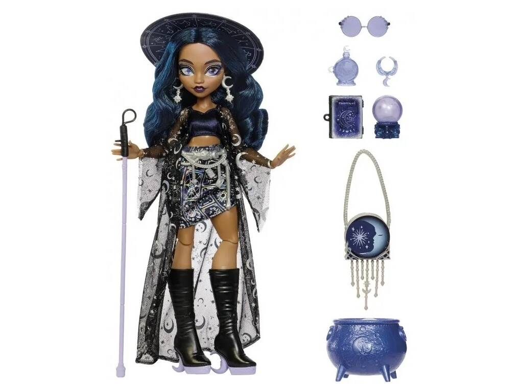 Monster High Moonspell Magic Muñeca Claire de Luna con Accesorios
