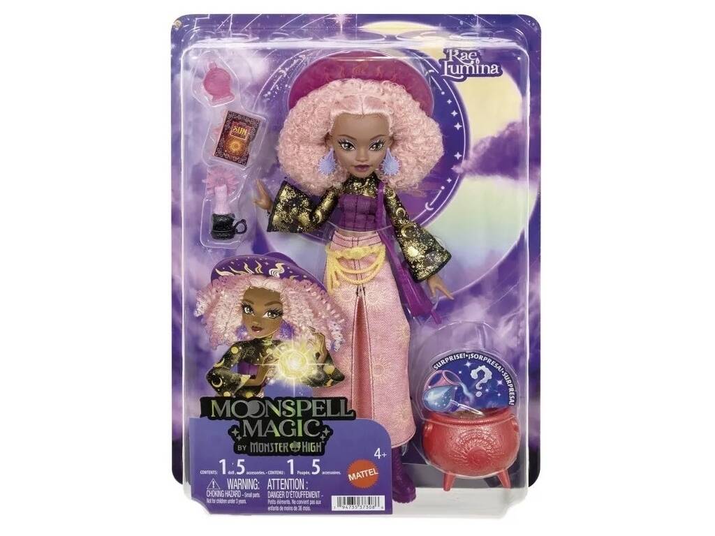 Monster High Moonspell Magic Muñeca Rae Lumina con Accesorios