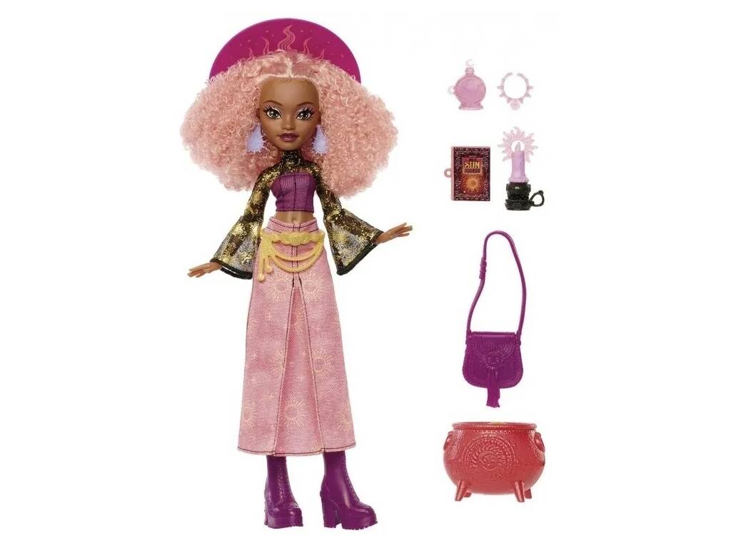 Monster High Moonspell Magic Muñeca Rae Lumina con Accesorios