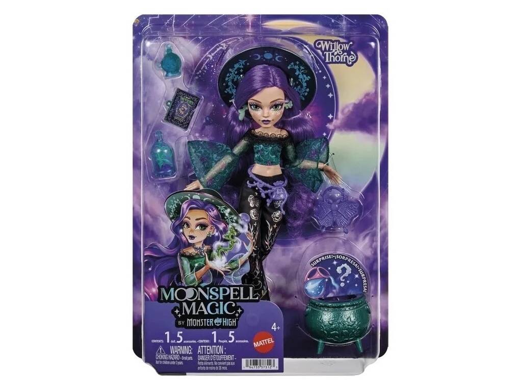 Monster High Moonspell Magic Muñeca Willow Thorne con Accesorios