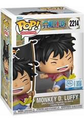 Funko Pop Animation One Piece Figura Monkey D. Luffy con Bandera