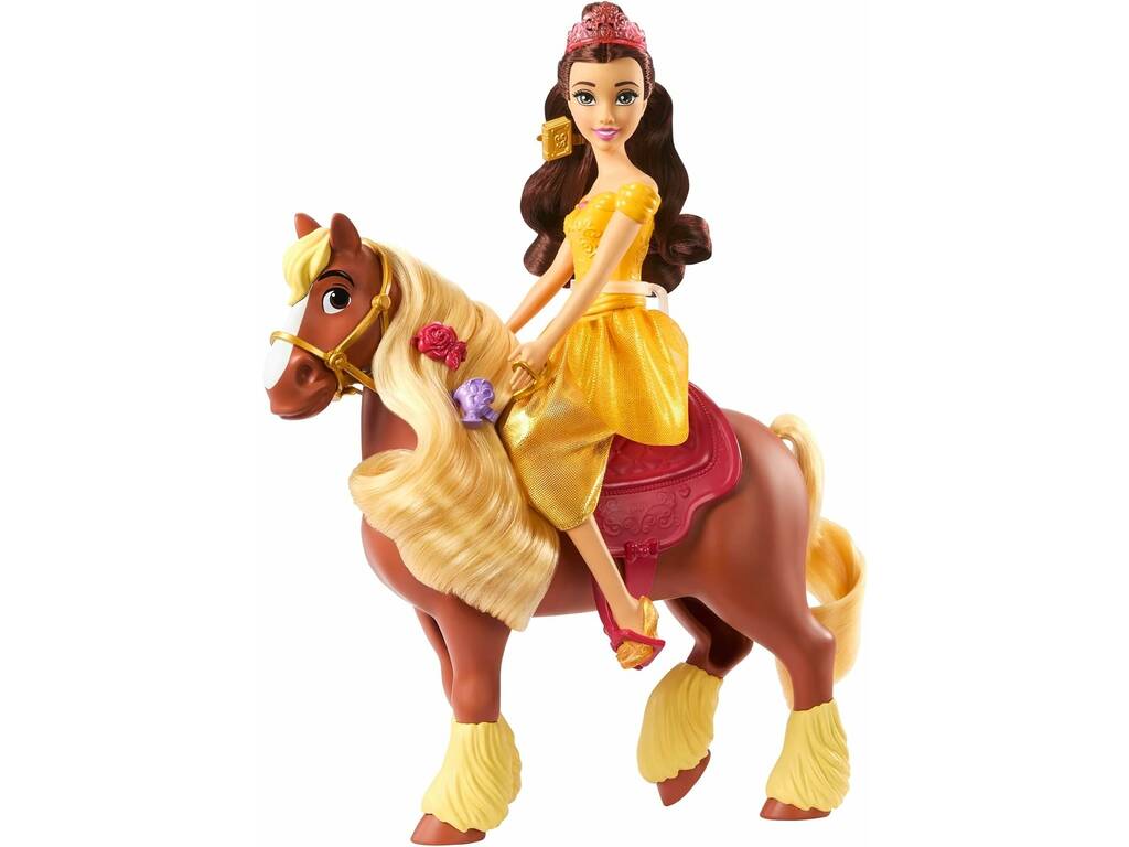 Disney Princess Muñeca Bella de 29 cm con Caballo Philippe de 25 cm - imagen 4
