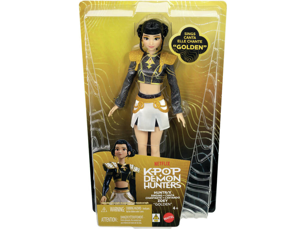 K-Pop Demon Hunters Muñeca Cantante Zoey Golden de 30 cm - imagen 2