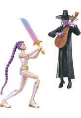 K-Pop Demon Hunters Lot de 2 figurines articulées de 15 cm Rumi et Jinu avec accessoires