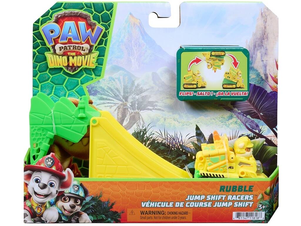 Paw Patrol The Dino Movie Vehículo Jump Shift con Rampa
