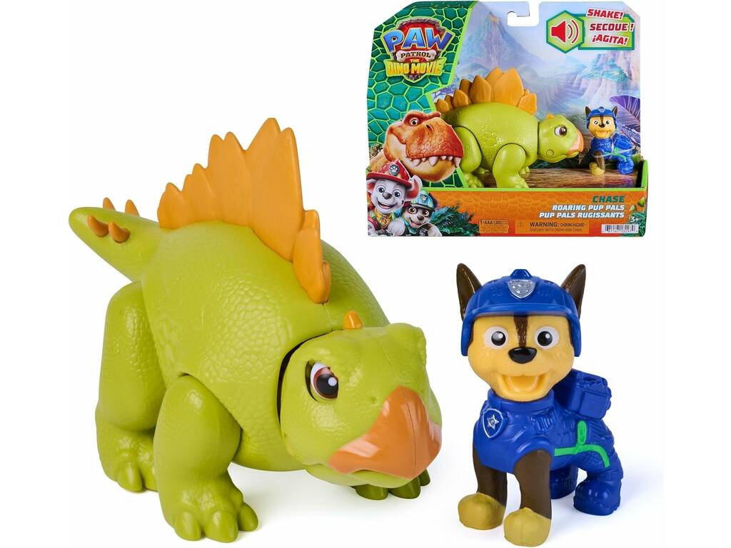 Paw Patrol The Dino Movie Pack Chase y Dinosaurio con Sonido