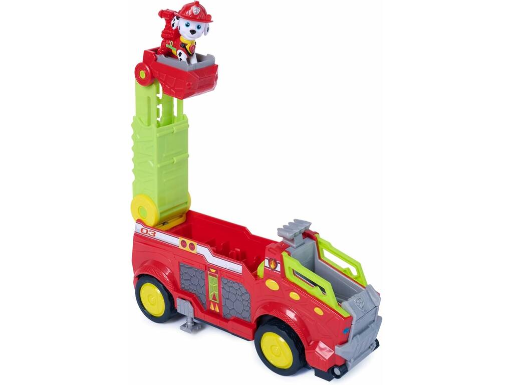 Paw Patrol The Dino Movie Figura Marshall con Vehículo Dino Rescue Responder