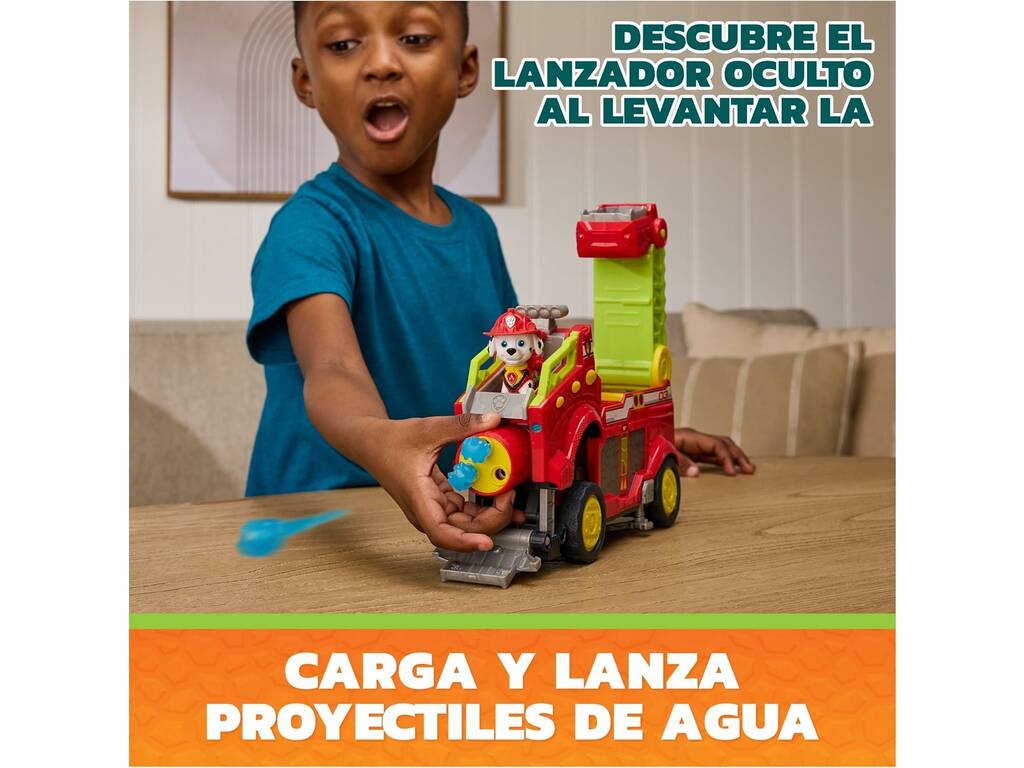 Paw Patrol The Dino Movie Figura Marshall con Vehículo Dino Rescue Responder