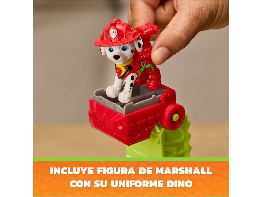 Paw Patrol The Dino Movie Figura Marshall con Vehículo Dino Rescue Responder