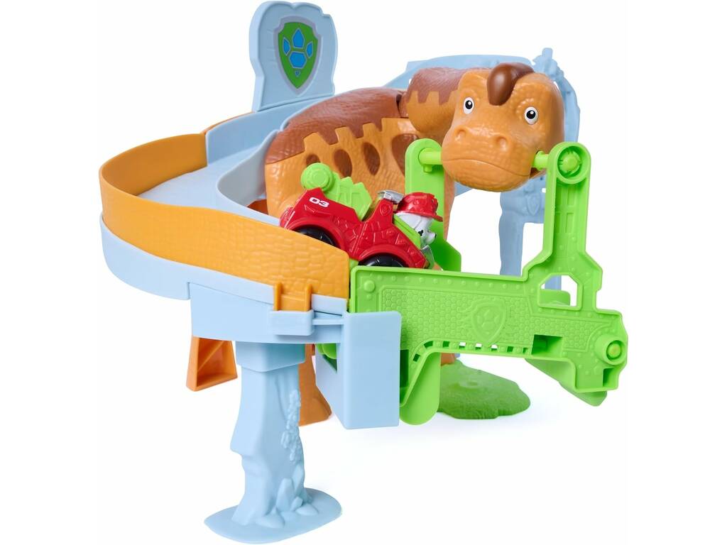 Paw Patrol The Dino Playset Lift & Race Dino con Marshall
