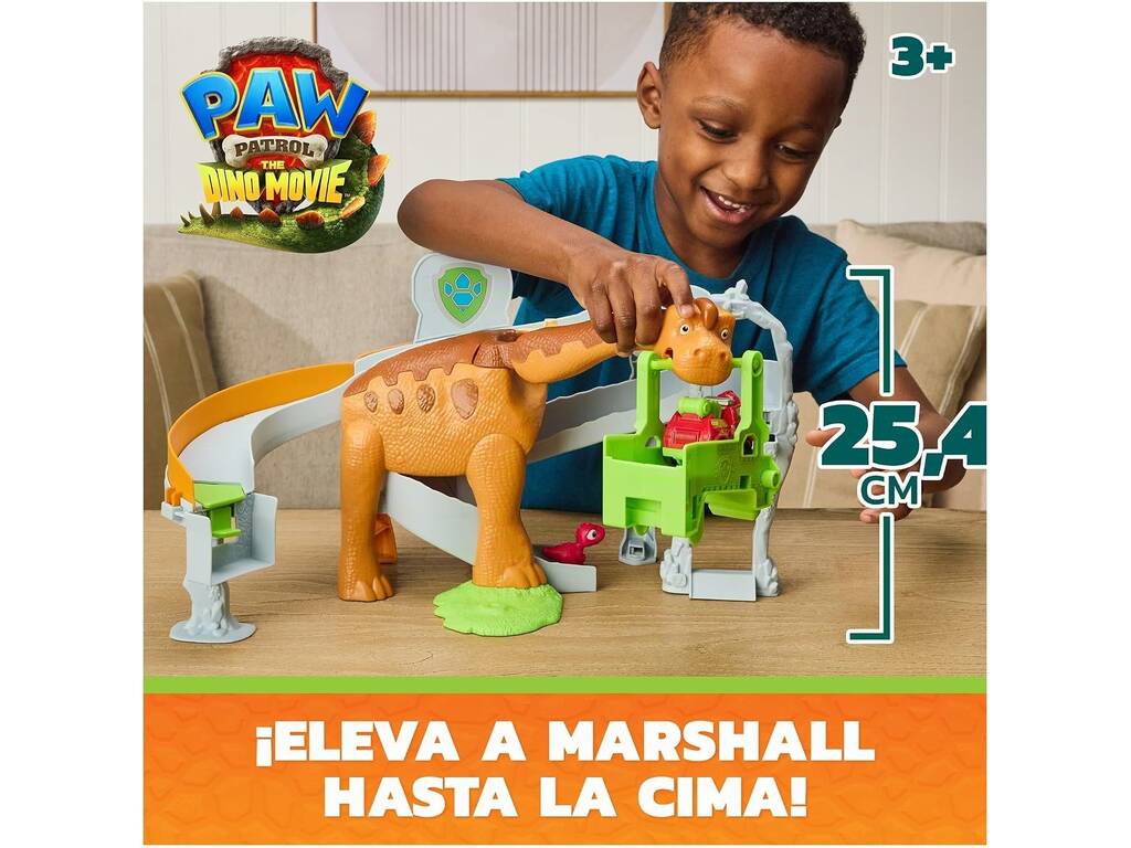 Paw Patrol The Dino Playset Lift & Race Dino con Marshall