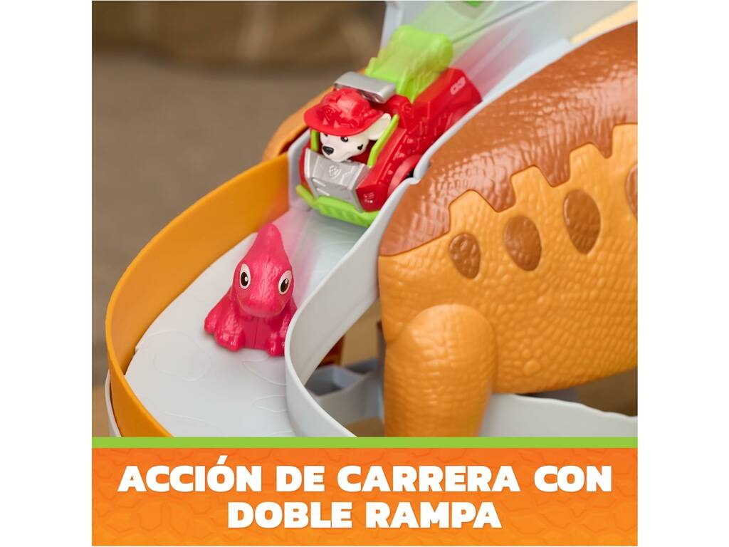 Paw Patrol The Dino Playset Lift & Race Dino con Marshall
