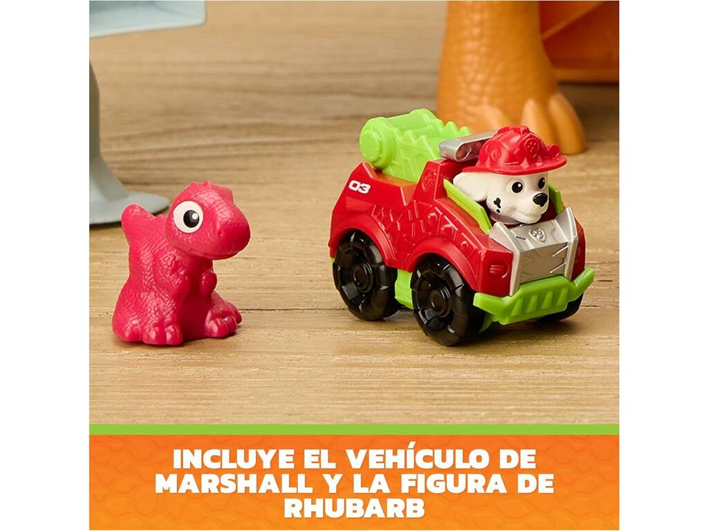 Paw Patrol The Dino Playset Lift & Race Dino con Marshall