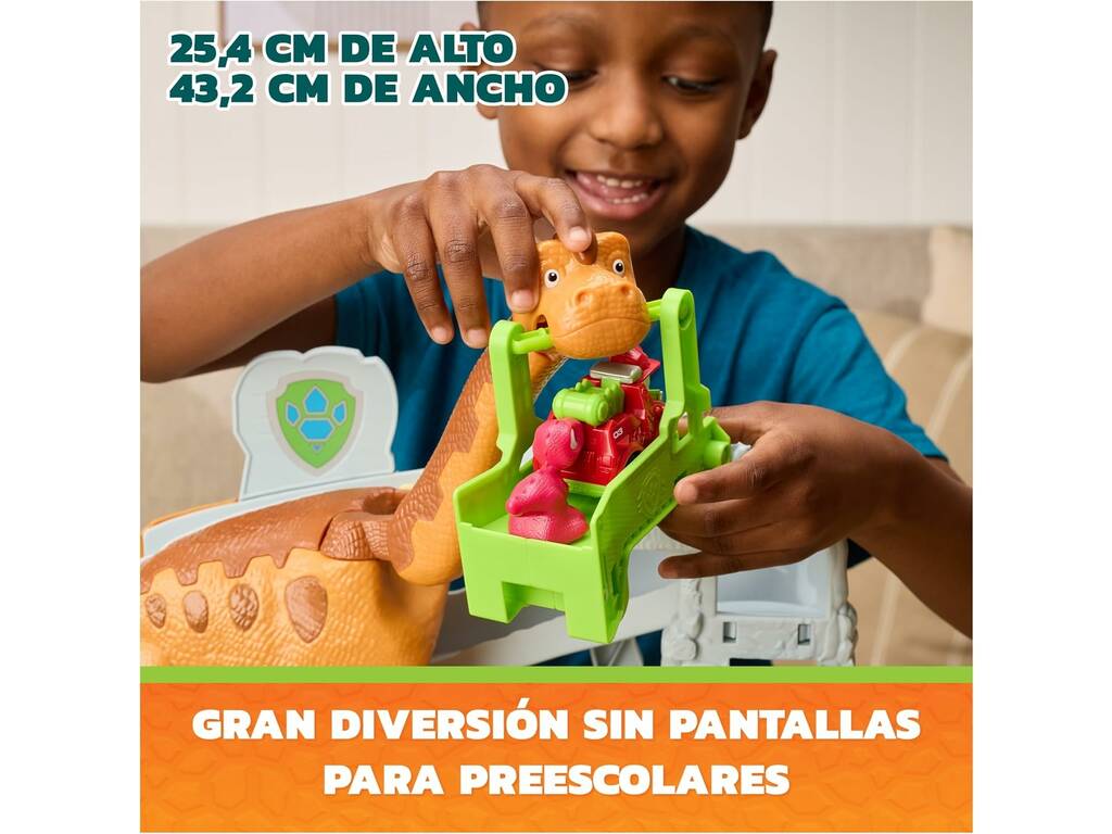 Paw Patrol The Dino Playset Lift & Race Dino con Marshall