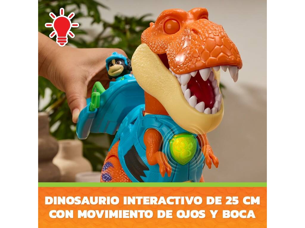 Paw Patrol The Dino Movie Pack Rex y Explorador Timmy de 46 cm con Luz y Sonido