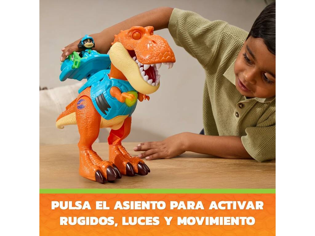 Paw Patrol The Dino Movie Pack Rex y Explorador Timmy de 46 cm con Luz y Sonido