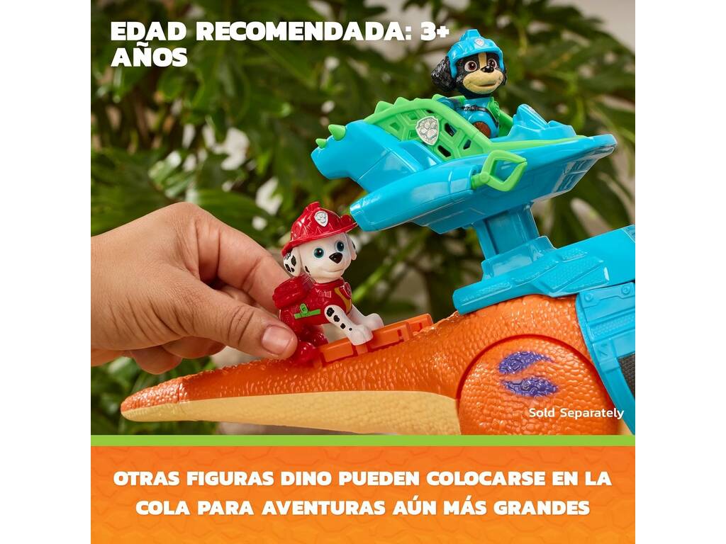 Paw Patrol The Dino Movie Pack Rex y Explorador Timmy de 46 cm con Luz y Sonido
