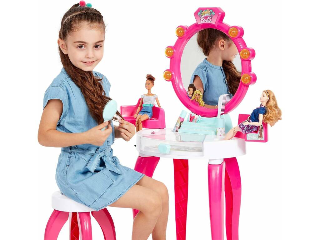 Barbie Instituto de Beleza 3 Estilos Toucador com Banquinho e Acessórios - imagen 3