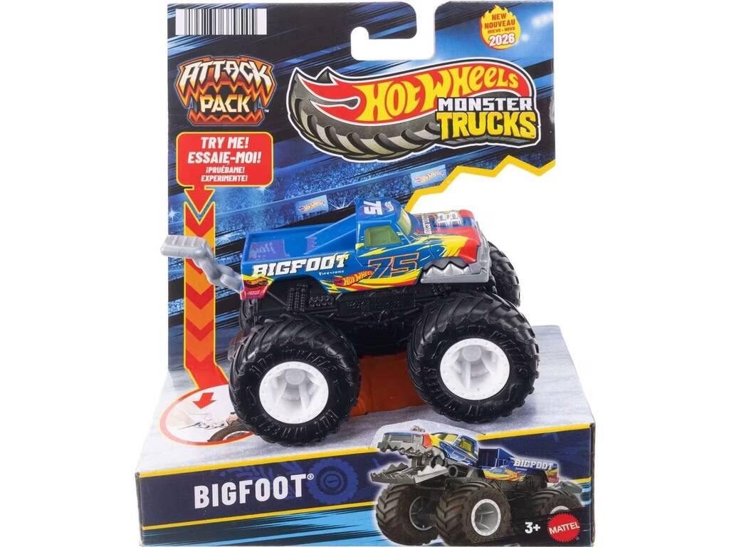 Hot Wheels Veículo Monster Truck Attack Pack