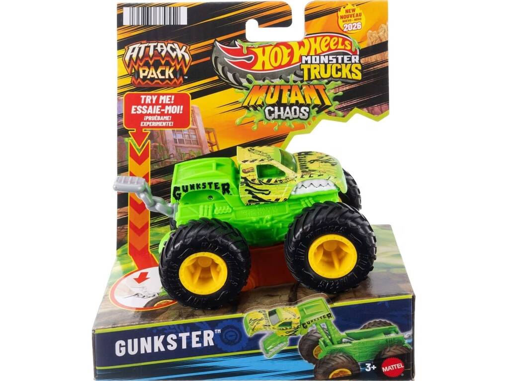 Hot Wheels Veículo Monster Truck Attack Pack