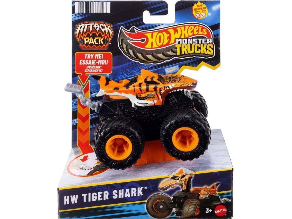 Hot Wheels Veículo Monster Truck Attack Pack