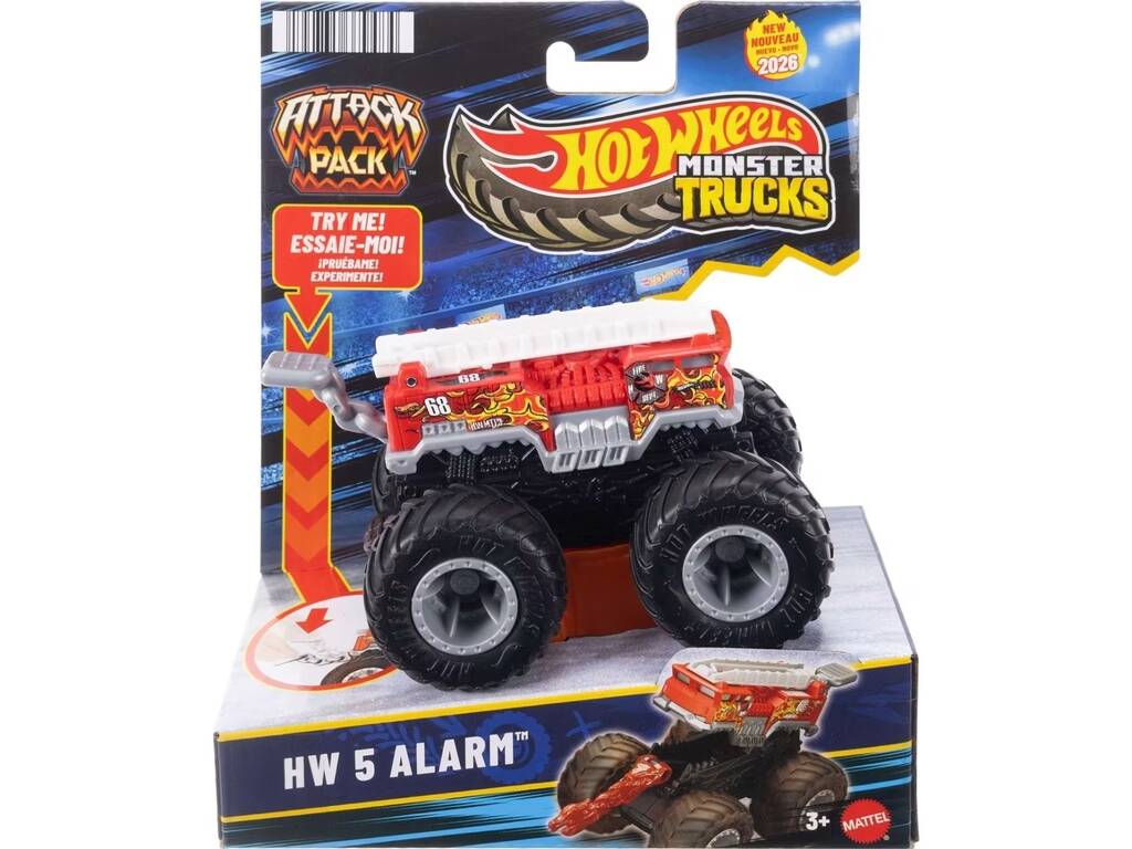 Hot Wheels Veículo Monster Truck Attack Pack