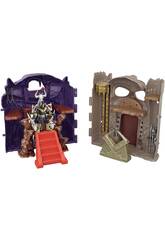 imagen Masters Of The Universe Playset Batalla por Eternia con Figura Skeletor con Armadura Dorada de 14 cm