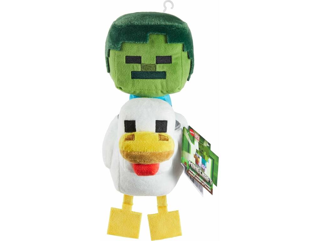 Peluche Minecraft Zombie Chicken Jockey de 30 cm