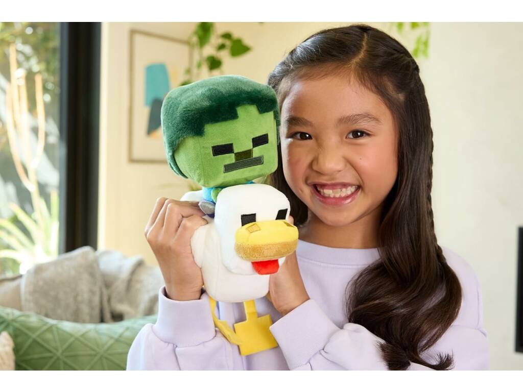 Peluche Minecraft Zombie Chicken Jockey de 30 cm