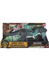 Jurassic World Survival Figurine Tysannosaurus Rex Muscle Madness de 45 cm avec effets sonores