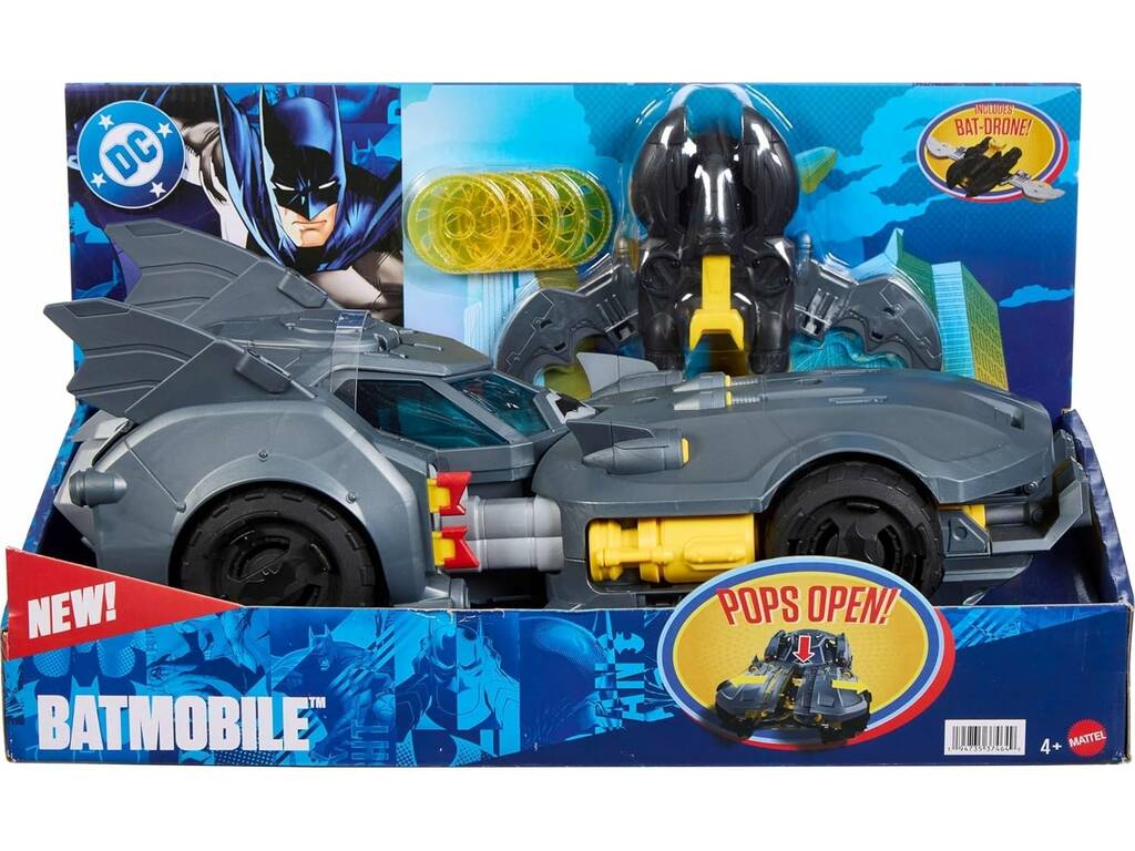 DC Super-Villains Batmobile de 40 cm avec accessoires