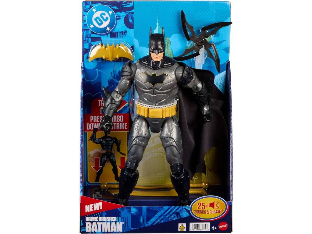 DC Super-Villains Figura Batman Justiciero 30 cm con Sonidos y Accesorios