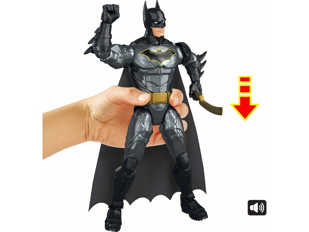 DC Super-Villains Figura Batman Justiciero 30 cm con Sonidos y Accesorios