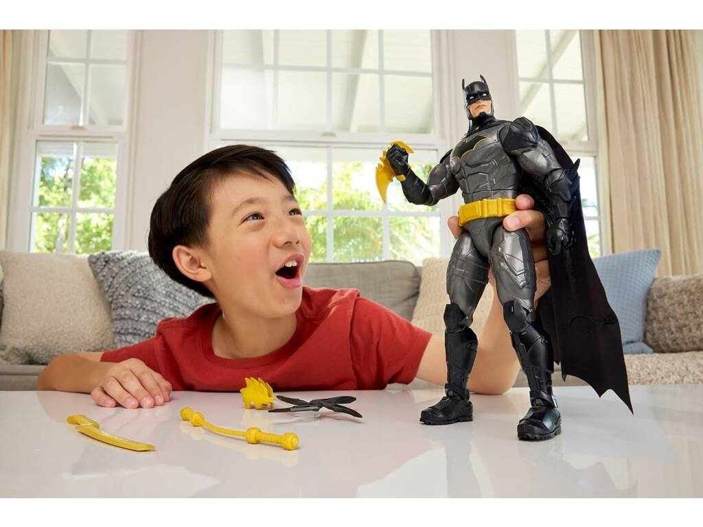 DC Super-Villains Figura Batman Justiciero 30 cm con Sonidos y Accesorios