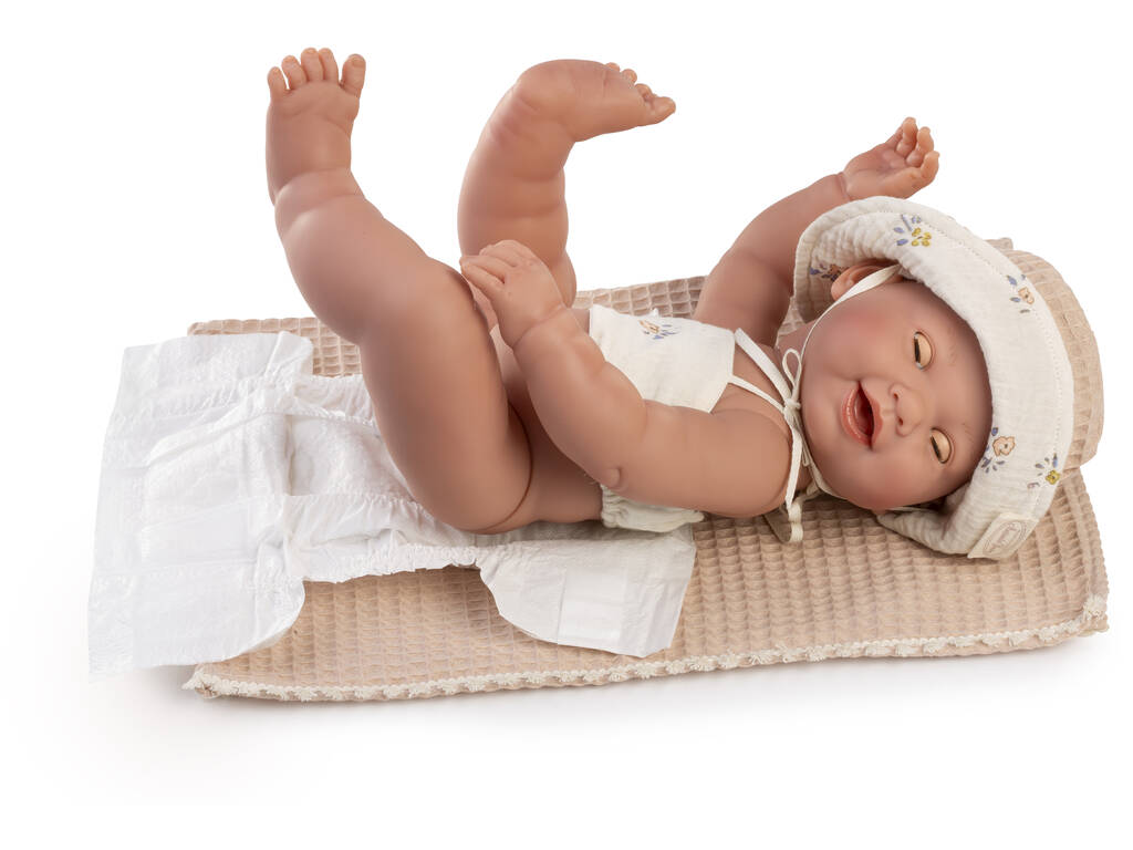 Bambola Bebè Mia “Fa pipì” in costume da bagno da 42 cm con ciuccio e biberon