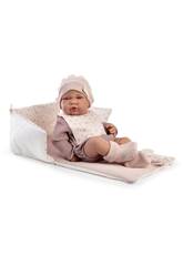 Muñeca Bebé Recién Nacida Lua de 42 cm con Chupete y Protector de Cuna