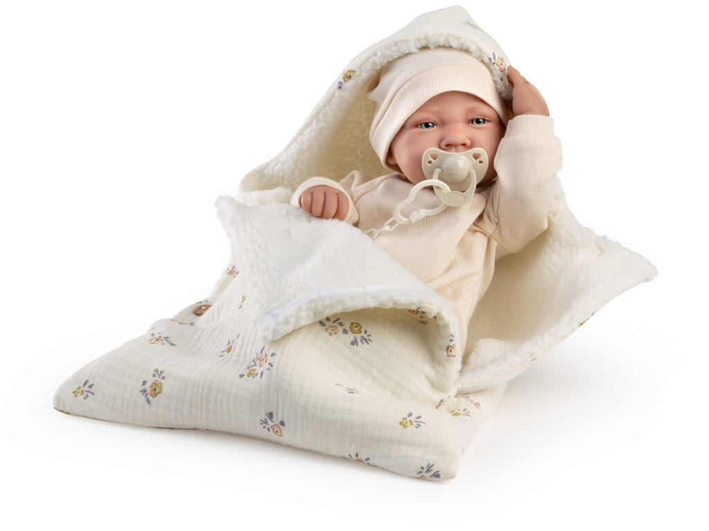 Muñeca Bebé Recién Nacida Lúa Invierno de 42 cm con Chupete y Saquito - imagen 2